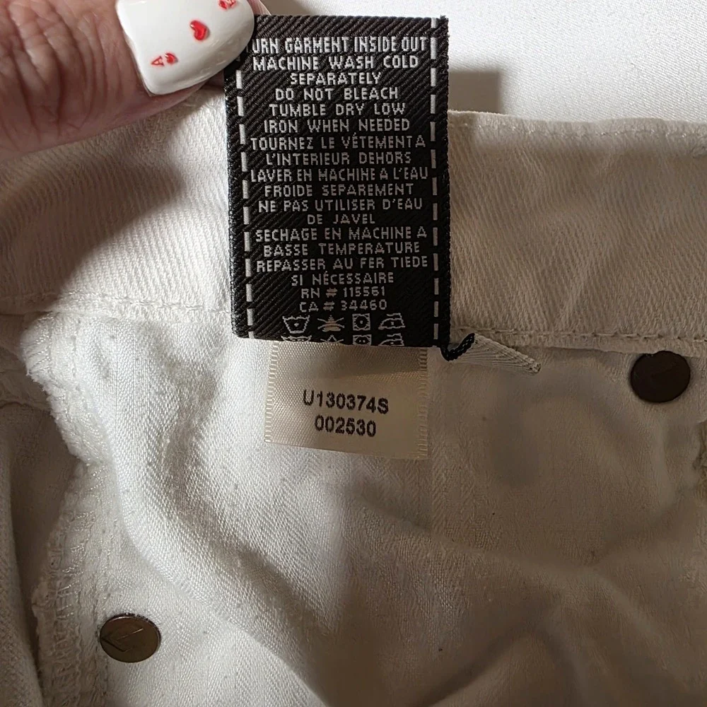 7 For All Mankind A Pocket Flare‎ Jeans White LowRise Size 26 Y2k